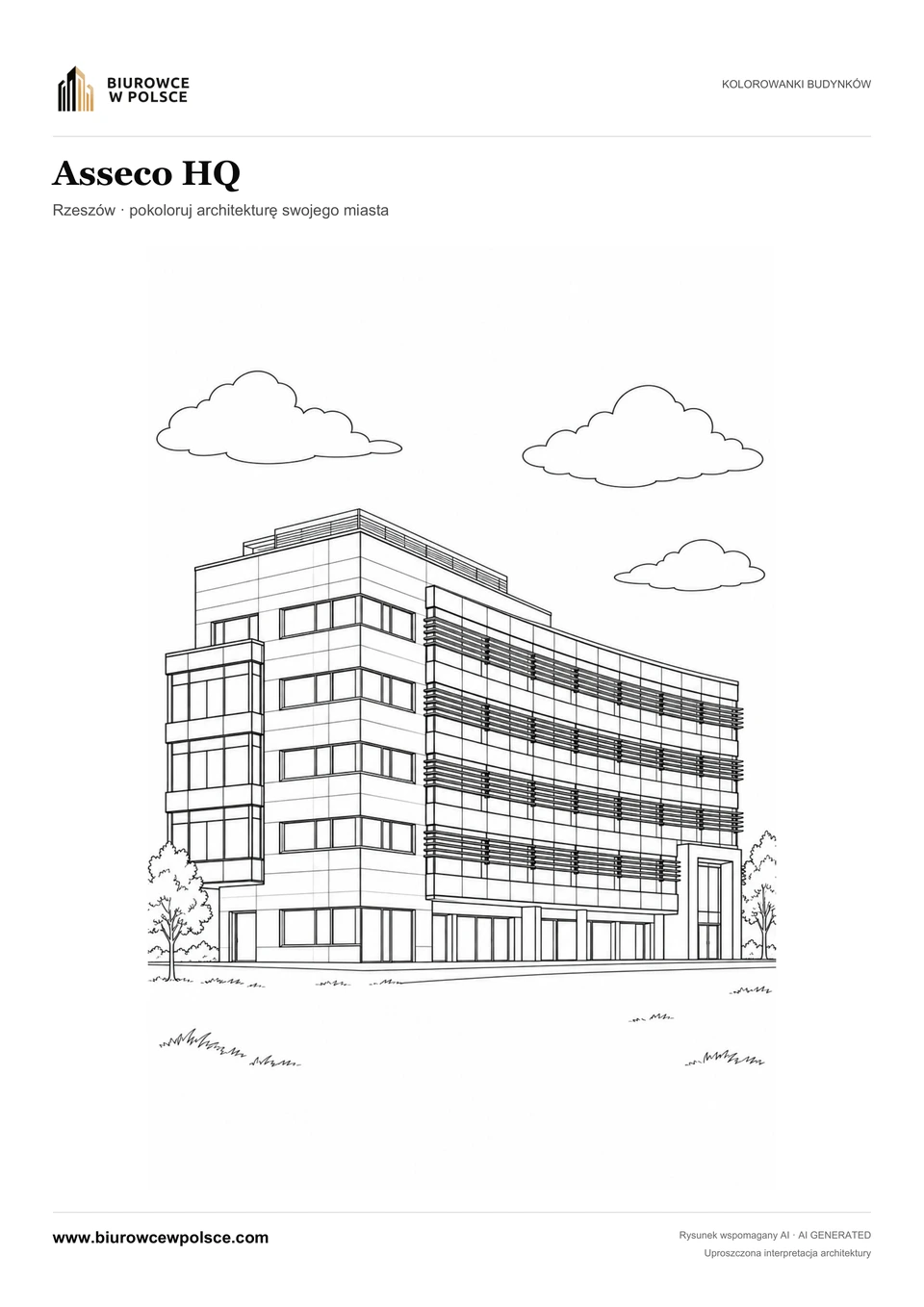 Kolorowanka Asseco HQ — Rzeszów