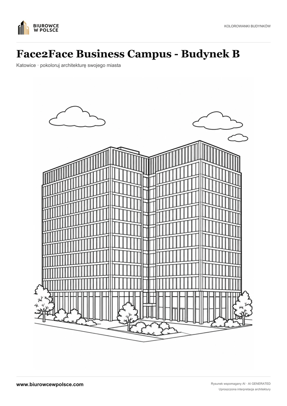 Kolorowanka Face2Face Business Campus - Budynek B — Katowice