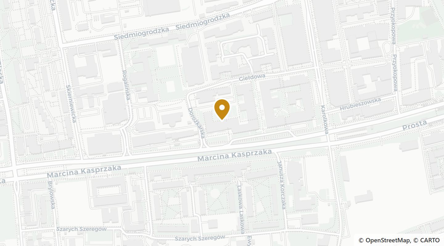 Mapa okolicy LIXA E — Kasprzaka 6, Warszawa. Dane mapy: OpenStreetMap.