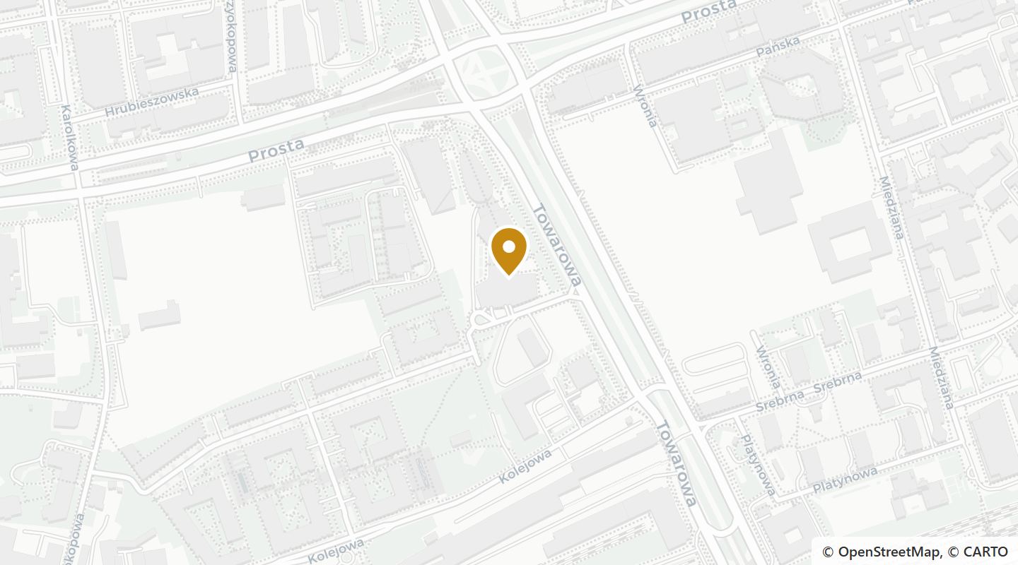 Mapa okolicy The Warsaw HUB C — Rondo Daszyńskiego 2C, Warszawa. Dane mapy: OpenStreetMap.