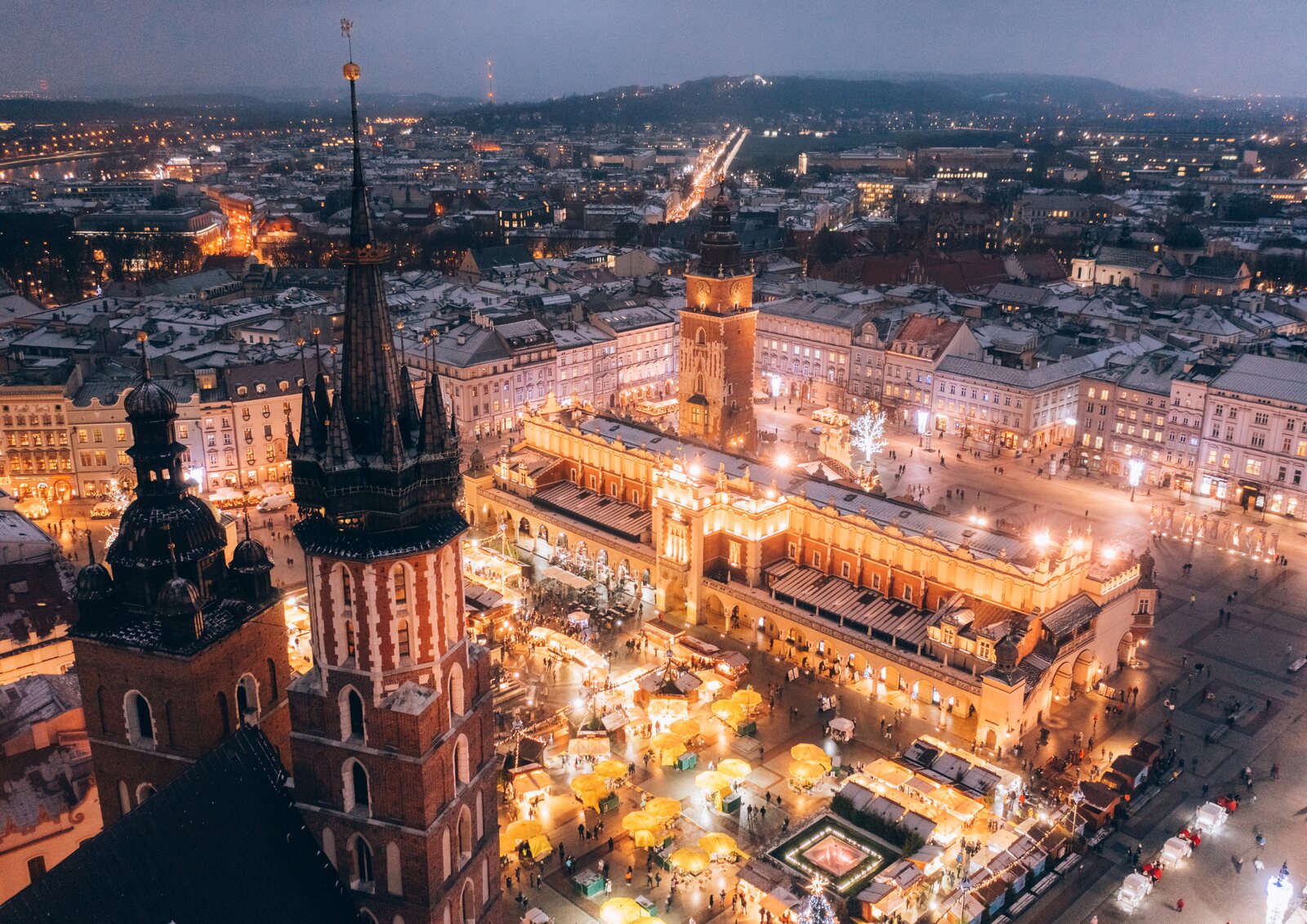 Panorama centrum Krakowa
